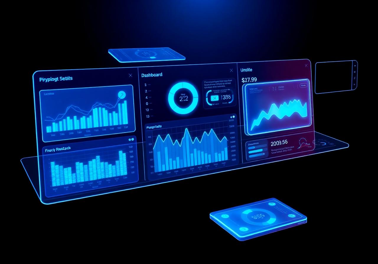 Floating 3D dashboard